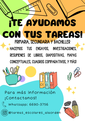 Te ayudamos con tus tareas!!