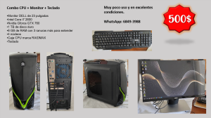 Combo CPU + Monitor + Teclado