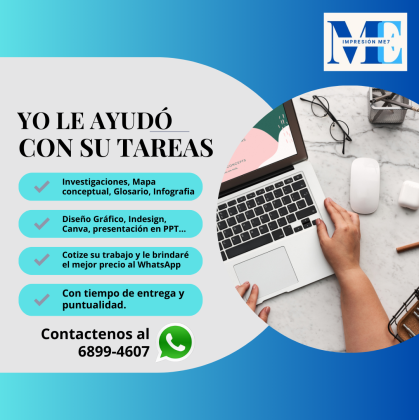 Realizamos tareas para estudiantes universitarios y escolares