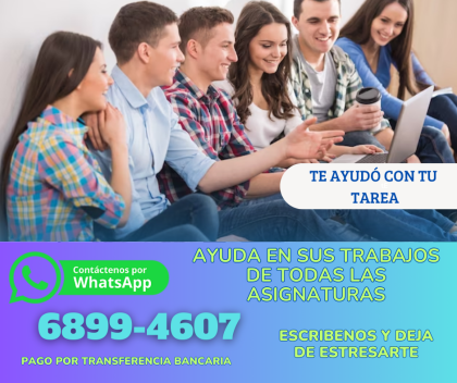 Realizamos tareas para estudiantes universitarios y escolares