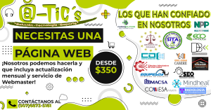 Servicio de Página Web que incluye Actualizaciones Mensuales + Servicio de Webmaster Remoto - DESDE