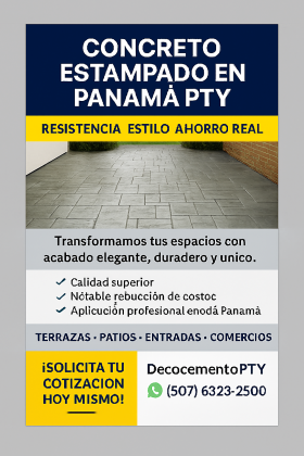CONCRETO ESTAMPADO EN  PANAMA PTY