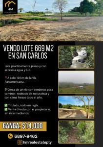 Se vende lote en San Carlos – 669 m², $14,000 (ganga)